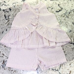 Ivy Hill Blush Pink Striped Seersucker Set